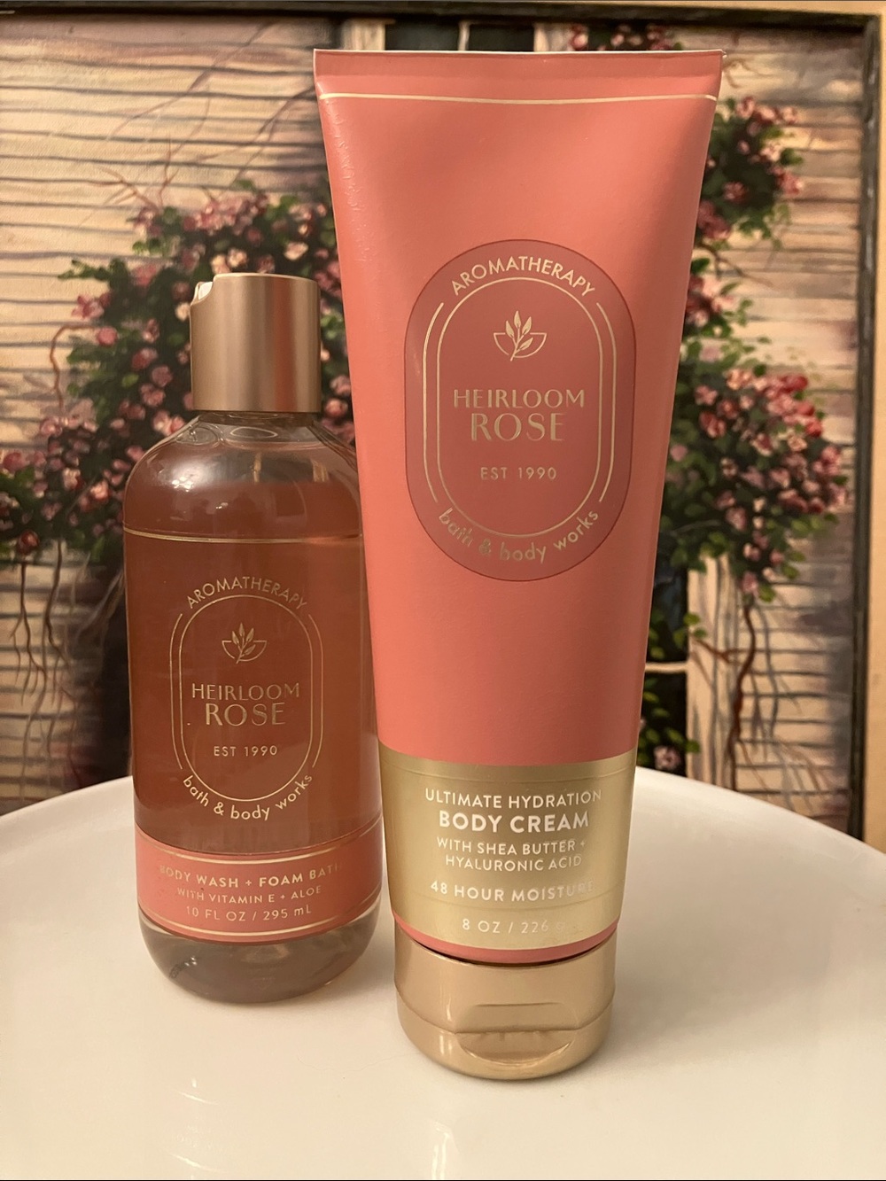 Bath & Body Works Heirloom Rose Body Cream & Wash Duo NEW